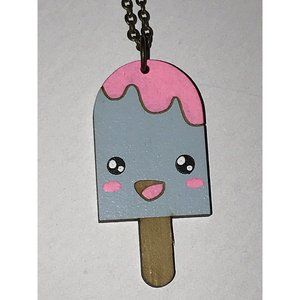 Unpossible Cuts Necklace Laser-cut Wood Pendant Wooden Jewelry Cute Popsicle UBS